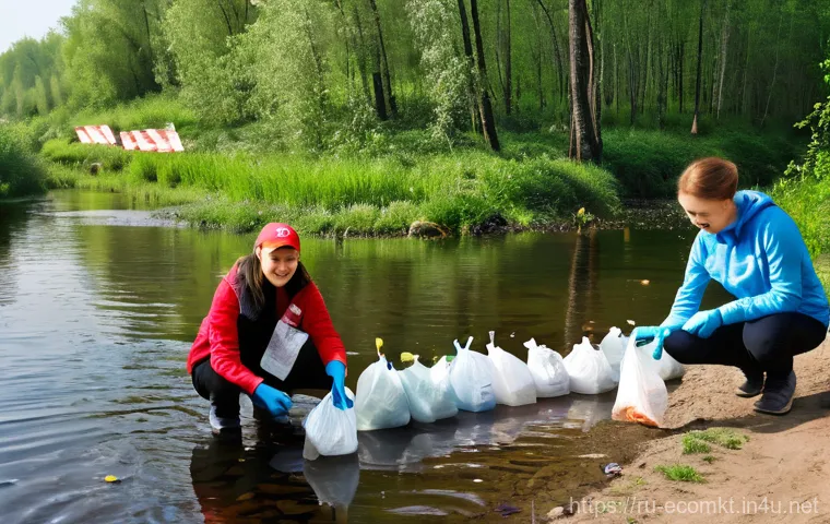 친환경 마케팅 기업 사례 연구 - A vibrant scene inside a modern, well-lit supermarket, reminiscent of "VkusVill" in Russia. Shoppers...