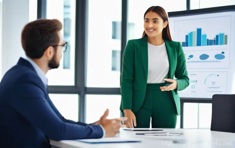 친환경 마케팅 자격증 취득의 중요성 - **Prompt:** A diverse group of young, professionally dressed individuals (male and female) in a brig...