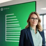 친환경 마케팅 직무 변화 - **Prompt 1: The Evolving Marketer for a Sustainable Future**
"A modern, diverse female marketing...